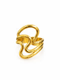 Golden Spiral Twist Open Ring